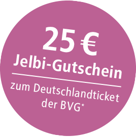 25€ Jelbi-Gutschein zum Deutschlandticket der BVG*