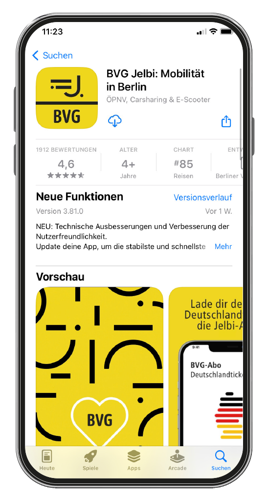 Jelbi-App im App Store laden