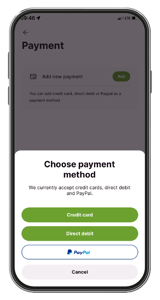 Choose a payment method